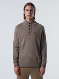 Half-button cashmere sweater