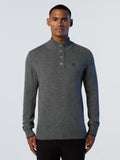 Half-button cashmere sweater